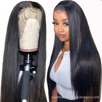 Wholesale Fast Shipping Transparent Frontal High Density 13*4 13*6 Brazilian Human Virgin Hair Lace Front Wigs